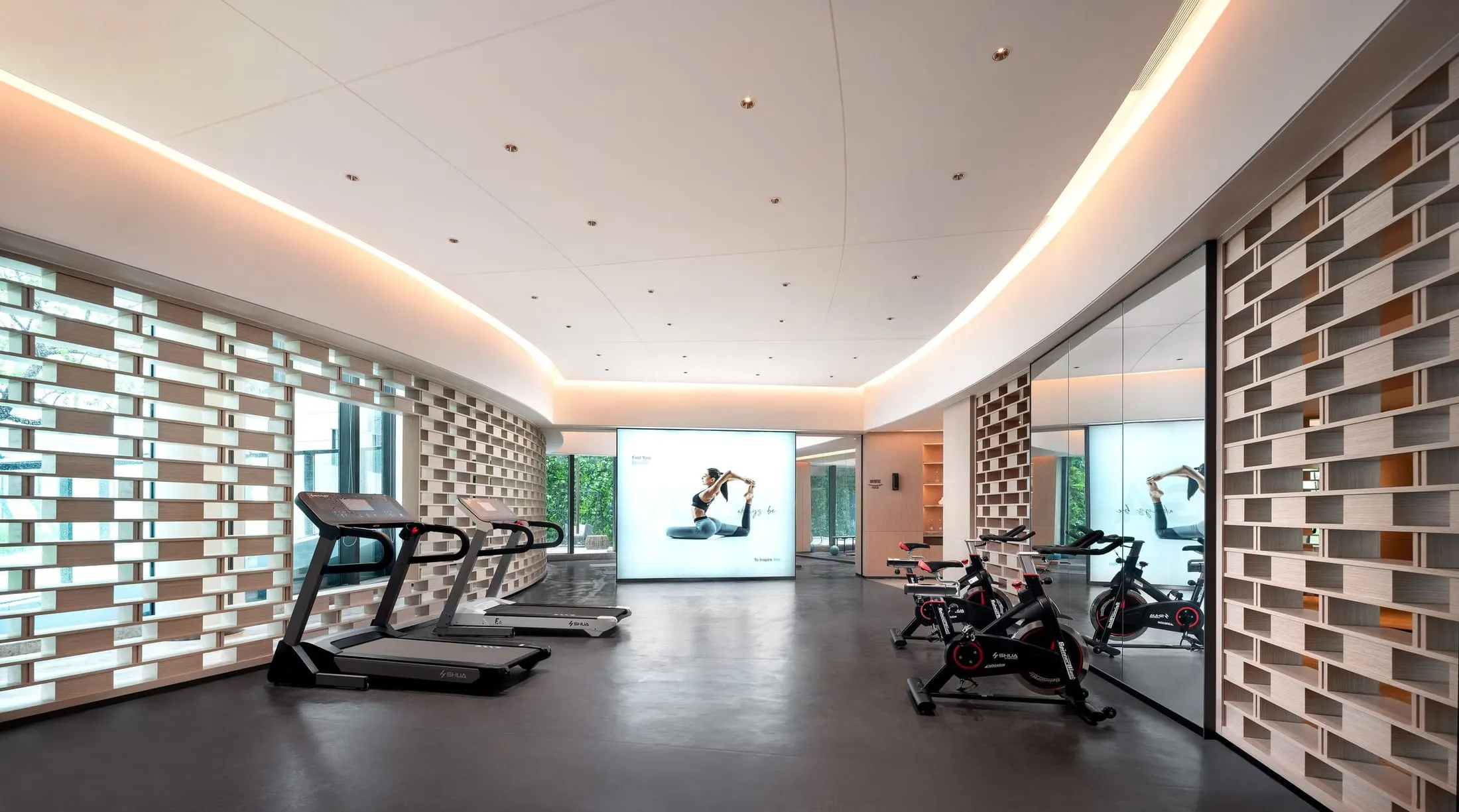 Zona de cardio con caminadoras y bicicletas